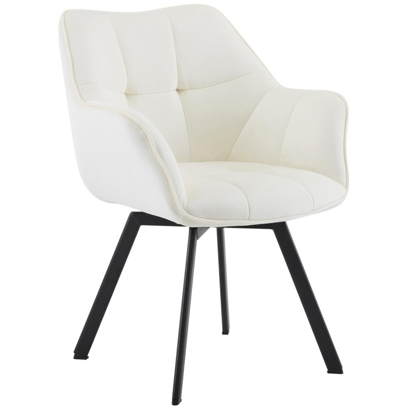 Silla de Confidente SUTTON en Terciopelo color Negro