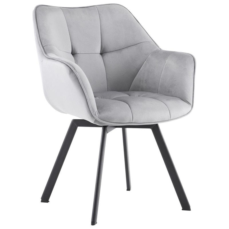 Silla de Confidente SUTTON en Terciopelo color Negro