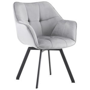 Silla de Confidente SUTTON en Terciopelo color Negro