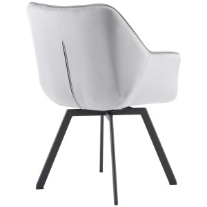 Silla de Confidente SUTTON en Terciopelo color Negro
