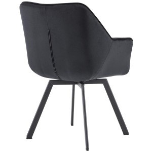 Silla de Confidente SUTTON en Terciopelo color Negro