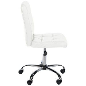 Silla de oficina PARKER, diseño sencillo, en piel color gris