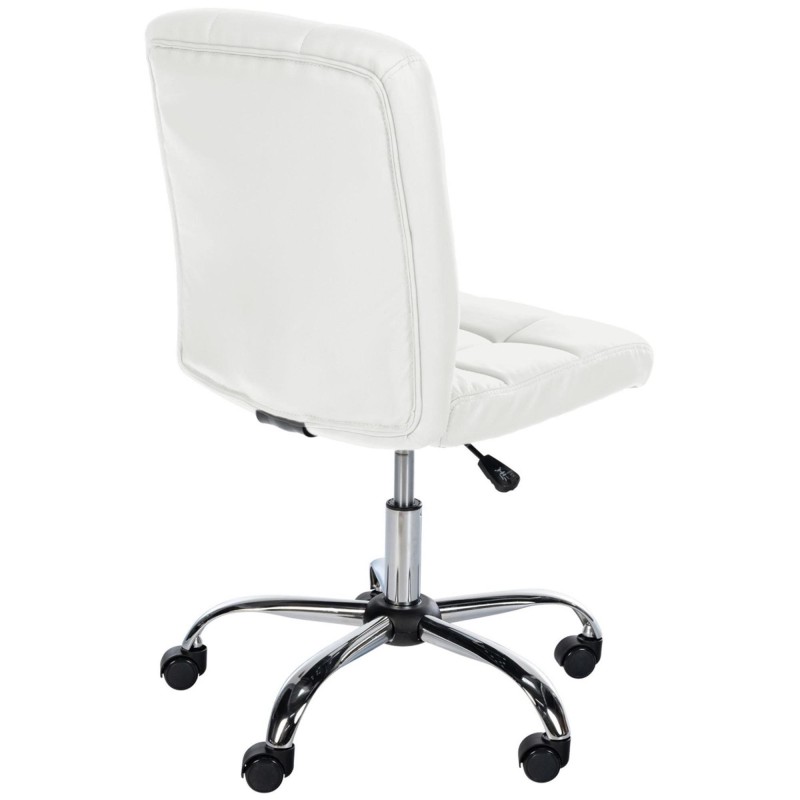 Silla de oficina PARKER, diseño sencillo, en piel color gris