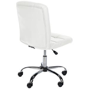 Silla de oficina PARKER, diseño sencillo, en piel color gris