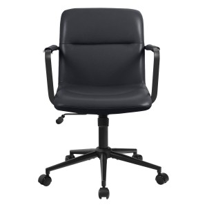Silla de Oficina COBY en Piel Natural color Negro