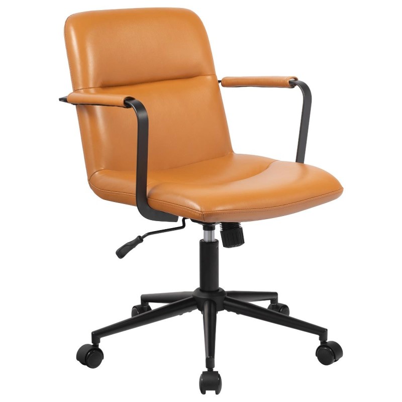 Silla de Oficina COBY en Piel Natural color Negro