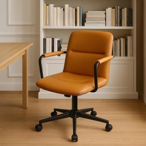 Silla de Oficina COBY en Piel Natural color Negro