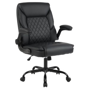 Silla de Oficina EMMY en Piel color Negro