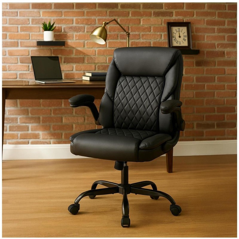 Silla de Oficina EMMY en Piel color Negro