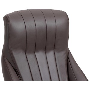 Sillón de oficina DANIA en Piel Natural color Negro