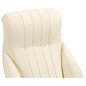 Sillón de oficina DANIA en Piel Natural color Negro