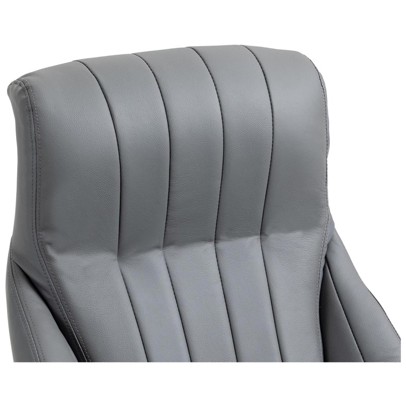Sillón de oficina DANIA en Piel Natural color Negro
