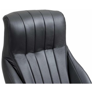 Sillón de oficina DANIA en Piel Natural color Negro
