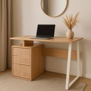 Mesa de Ordenador HESSEN en Madera color Olmo
