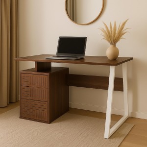 Mesa de Ordenador HESSEN en Madera color Olmo