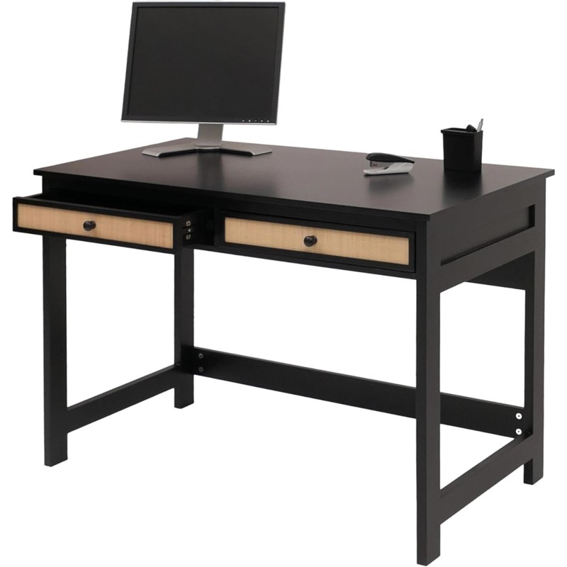 Mesa de escritorio ORBIT, en madera color negro