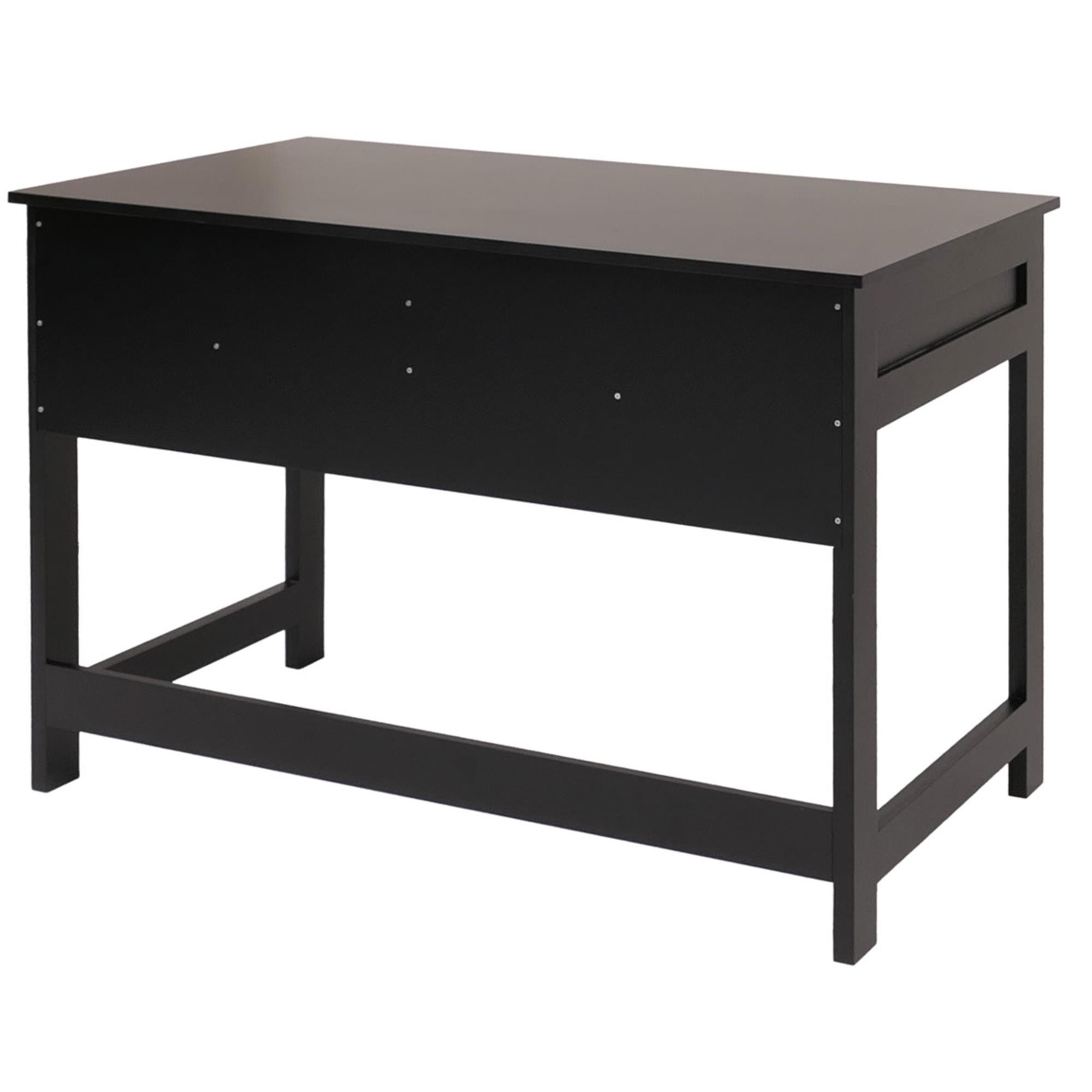 Mesa de escritorio ORBIT, Dimensiones 110x60x78 cm, Diseño Moderno, en Madera color Negro