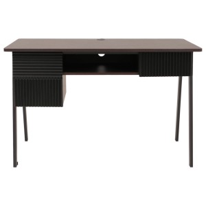 Mesa de escritorio OPAL, cuidado diseño, en madera color Roble