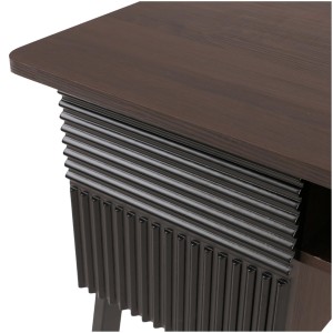 Mesa de escritorio OPAL, cuidado diseño, en madera color Roble