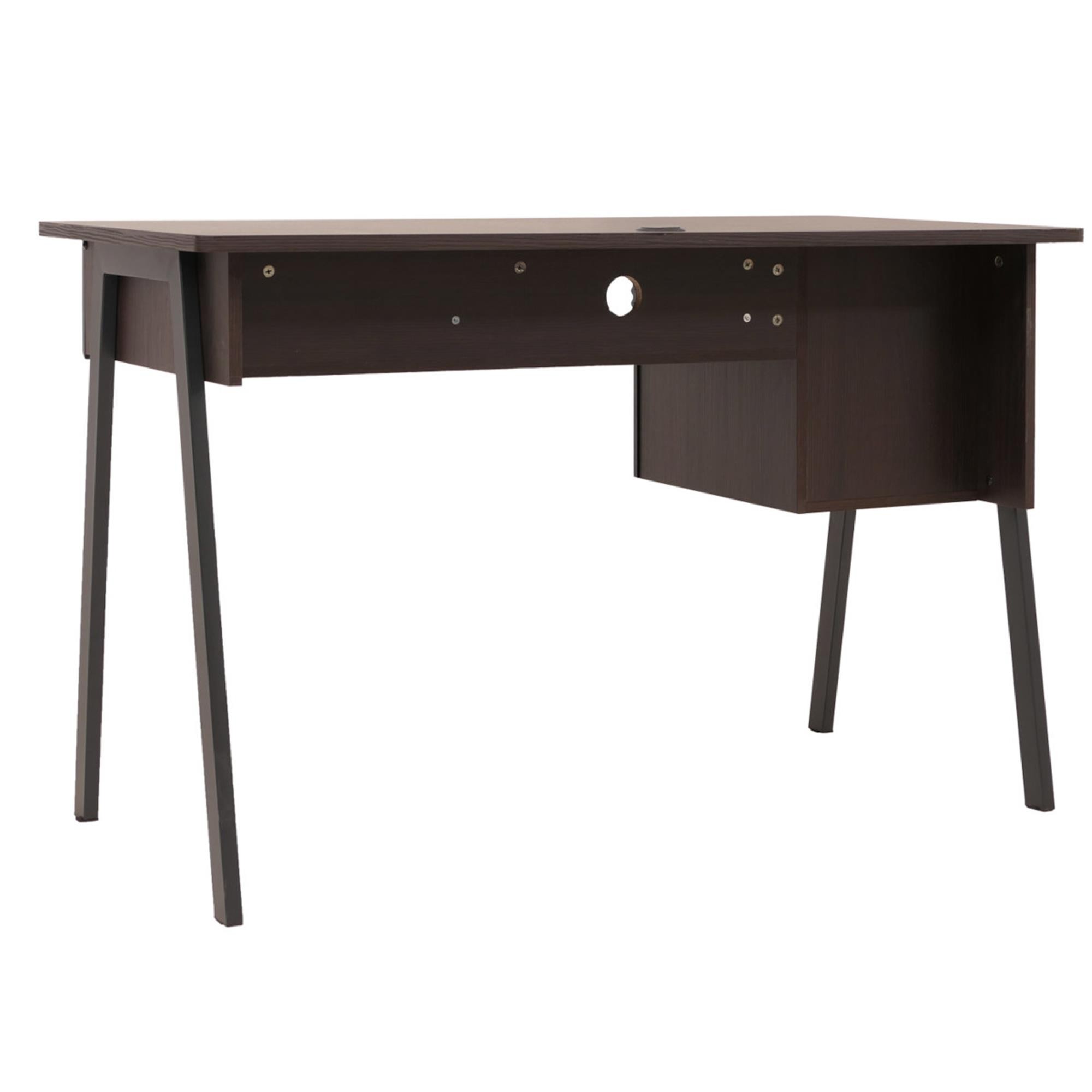 Mesa de Escritorio OPAL, Precioso Diseño Moderno, Dimensiones 120x60x78 cm, en Madera color Roble