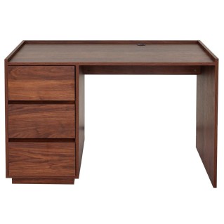 Mesa de escritoria NORWAY, sobrio diseño muy elegante, en madera color Nogal 2