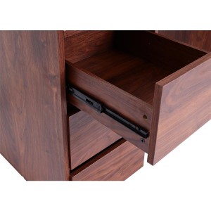 Mesa de escritoria NORWAY, sobrio diseño muy elegante, en madera color Nogal