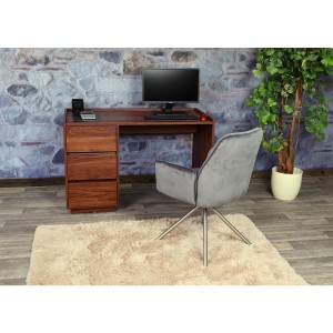 Mesa de escritoria NORWAY, sobrio diseño muy elegante, en madera color Nogal