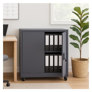 Armario Archivador BRENTON color Gris Claro 