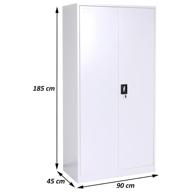 Armario ISABA, 185x90x45 cm, en Acero color Gris
