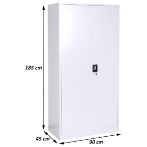 Armario ISABA, 185x90x45 cm, en Acero color Gris
