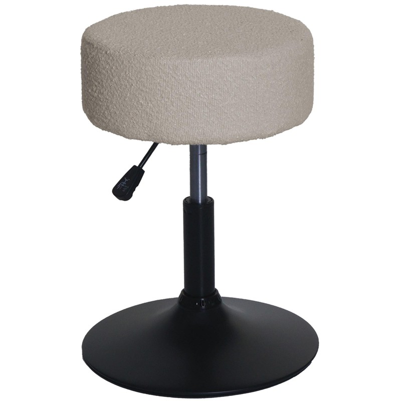 Taburete de oficina BLOOM, en tela color gris oscuro