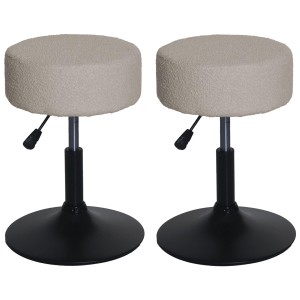 Lote de 2 Taburetes de oficina BLOOM, en tela color gris oscuro