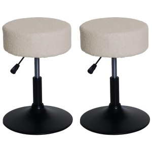 Lote de 2 Taburetes de oficina BLOOM, en tela color gris oscuro