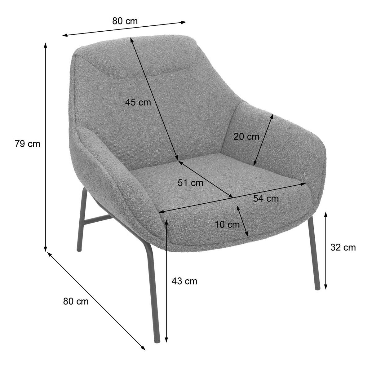 Silla de Confidente de Diseño COLTEN, Estructura Metálica, en Tela color Crema