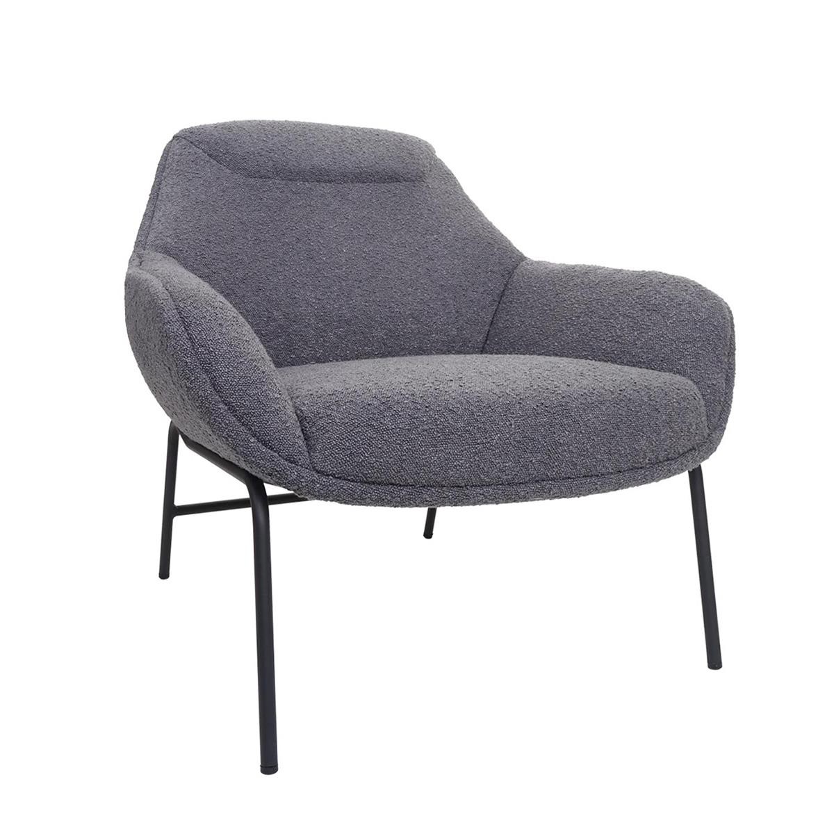 Silla de Confidente de Diseño COLTEN, Estructura Metálica, en Tela color Crema