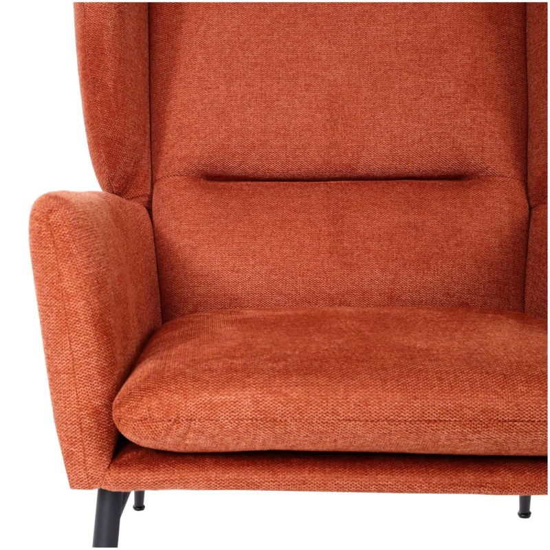 Silla de Confidente CROFT, en Tela color Marrón terracota