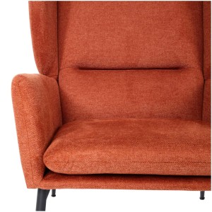 Silla de Confidente CROFT, en Tela color Marrón terracota