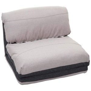 Sofá NANTES, Convertible en Cama, en Tela Color Crema y Negro