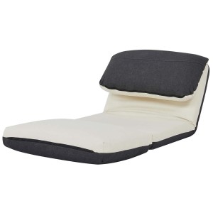 Sofá NANTES, Convertible en Cama, en Tela Color Crema y Negro