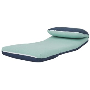 Sofá NANTES, Convertible en Cama, en Tela Color Crema y Negro