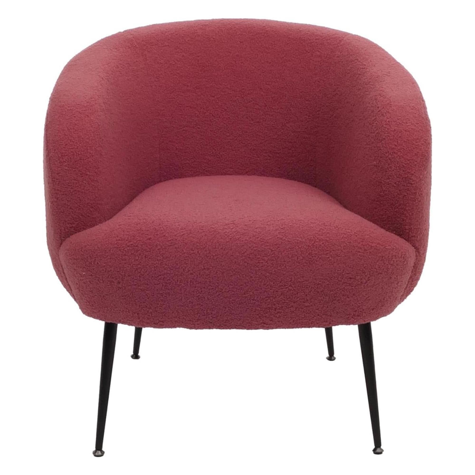 Silla de Confidente HARMONY, Gran acolchado, Diseño Moderno, en Tela color Rosa