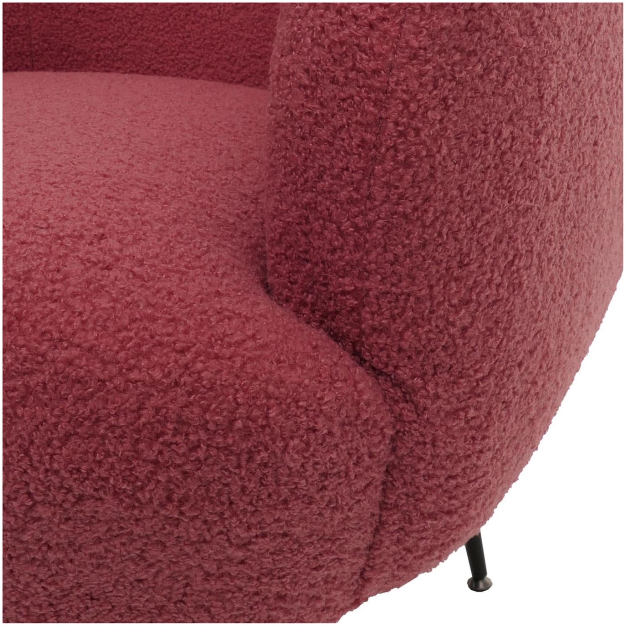 Silla de Confidente HARMONY, Gran acolchado, Diseño Moderno, en Tela color Rosa
