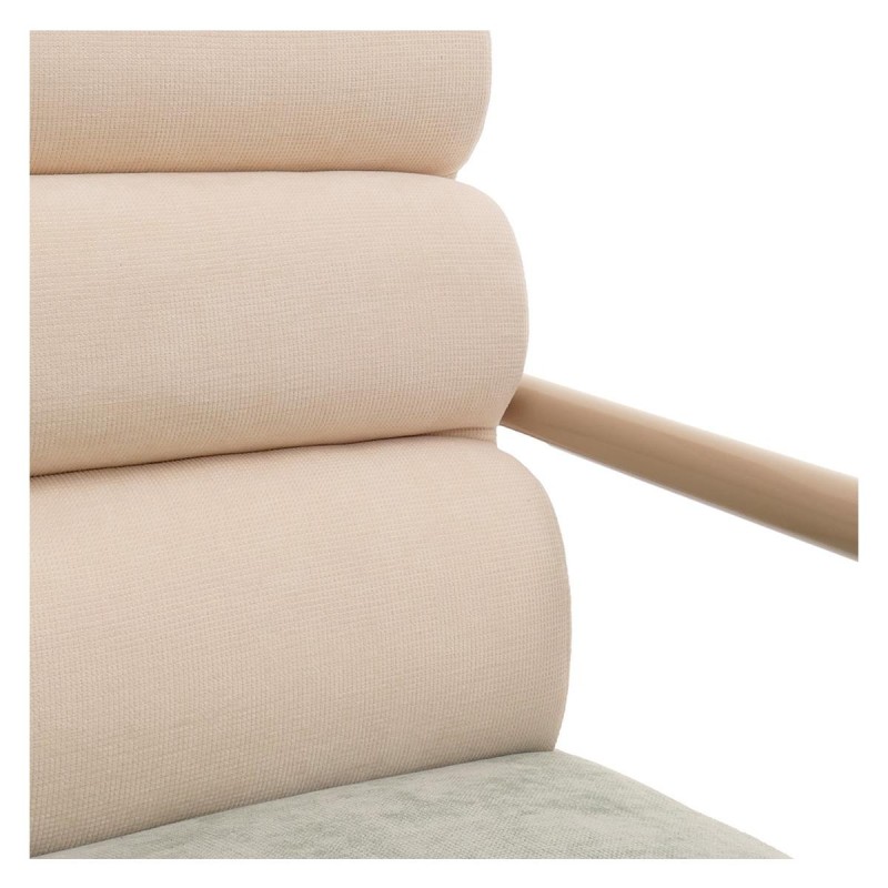 Silla de Confidente de Diseño MILLS en Tela color Crema y Rosa