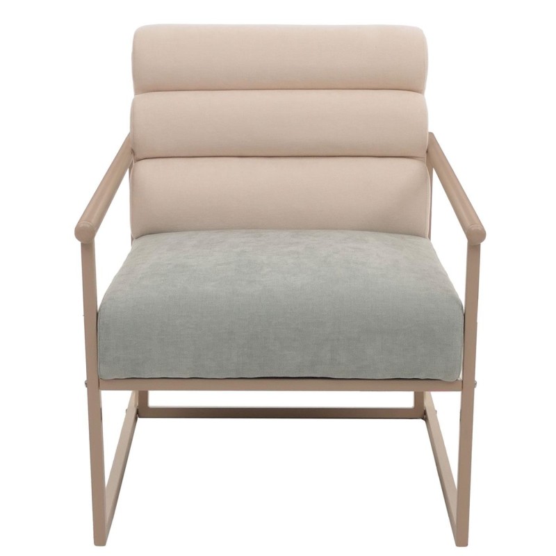 Silla de Confidente de Diseño MILLS en Tela color Crema y Rosa