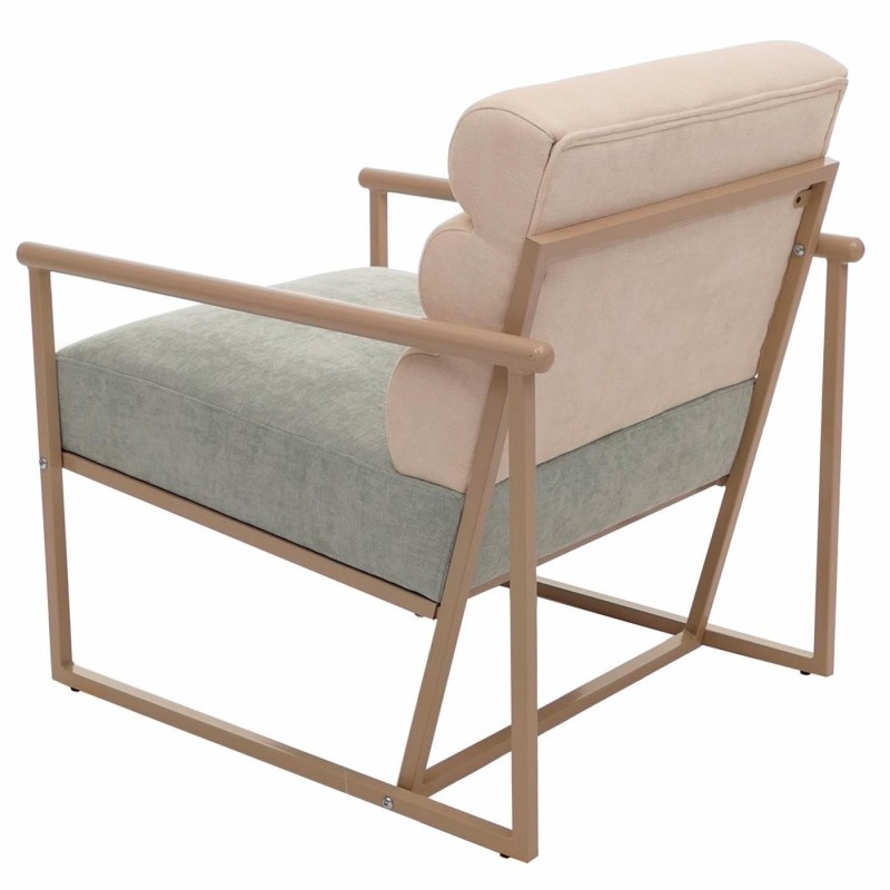 Silla de Confidente de Diseño MILLS en Tela color Crema y Rosa