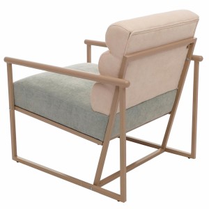 Silla de Confidente de Diseño MILLS en Tela color Crema y Rosa