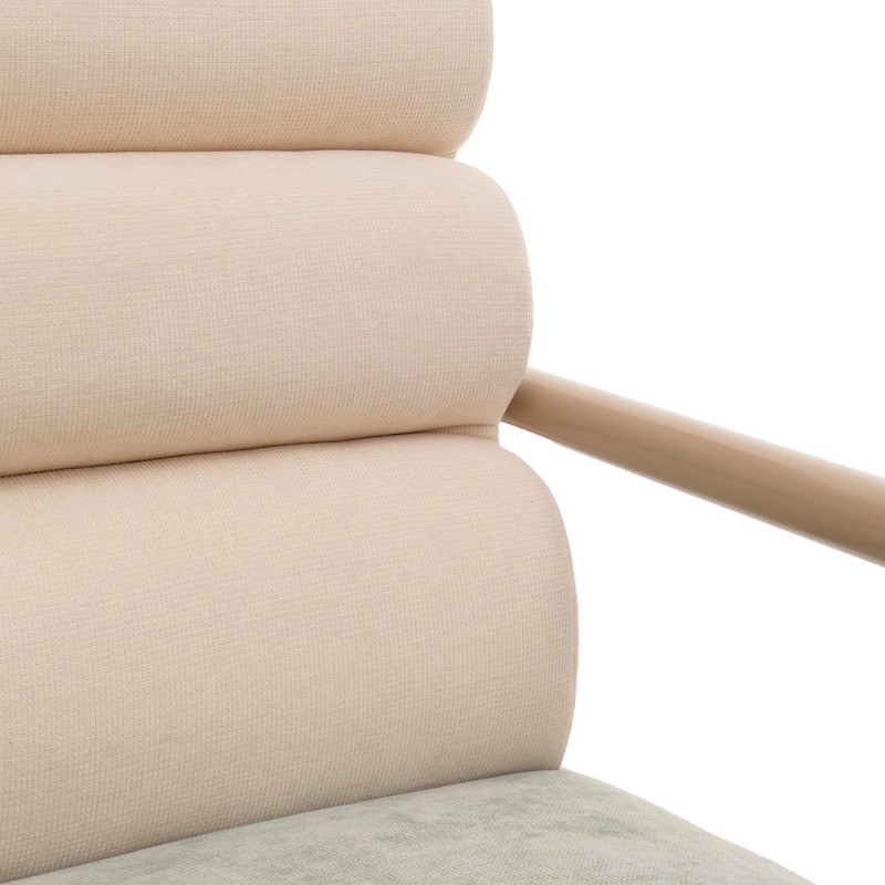 Silla de Confidente de Diseño MILLS en Tela color Crema y Rosa