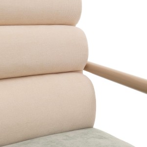 Silla de Confidente de Diseño MILLS en Tela color Crema y Rosa