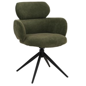 Silla de Confidente LINDEN en Tela color Marrón rojizo