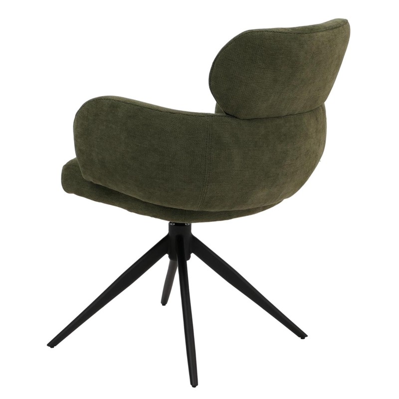 Silla de Confidente LINDEN en Tela color Marrón rojizo